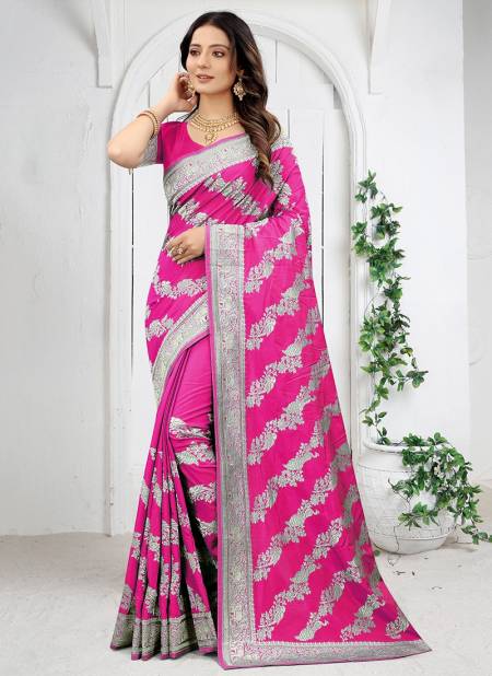 Rani Colour Vedika New Designer Wedding Wear Stylish Heavy Silk Jari Embroidered Saree Collection 5806